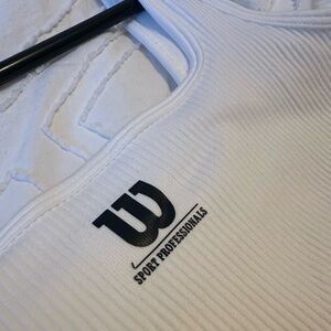 Wilson Ribbed Performance Cropped Sports Bra